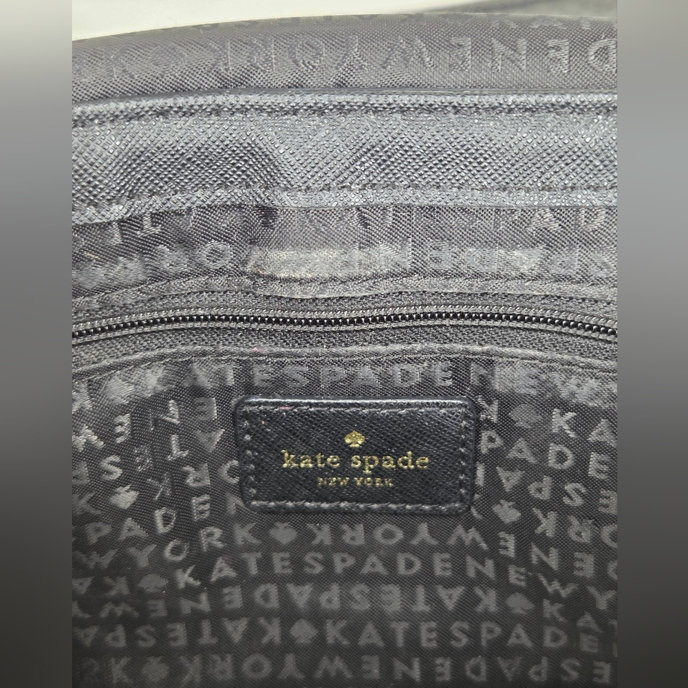 Kate Spade New York Black Shoulder Bag with Gold Chain – - Picture 9 of 15
